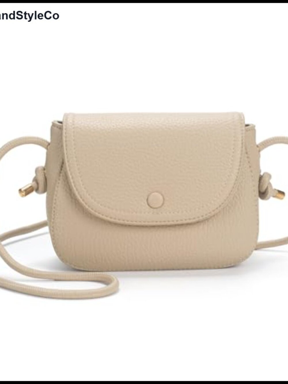 Vegan Leather Small Saddle Crossbody Bag with Magnetic Flap